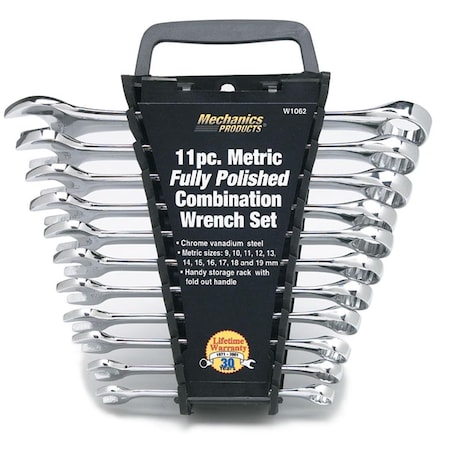 Wilmar Corporation 11 Piece Full Polish Combination Wrench Set W1062 -  PERFORMANCE TOOL